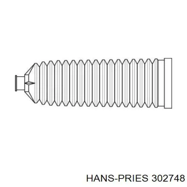 Пыльник рулевого механизма (рейки) левый 302748 Hans Pries (Topran)