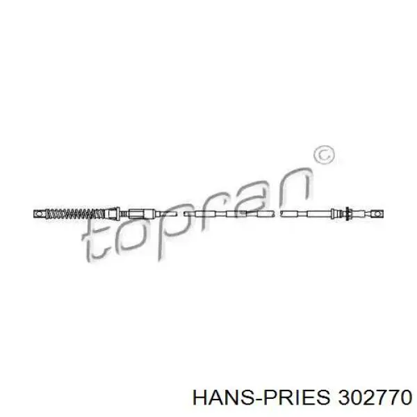 Трос газа 302770 Hans Pries (Topran)