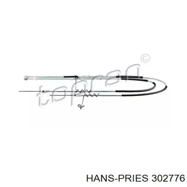 Задний трос ручника 302776 Hans Pries (Topran)