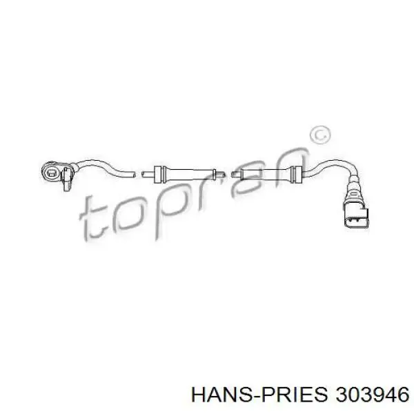 Датчик АБС (ABS) передний 303946 Hans Pries (Topran)