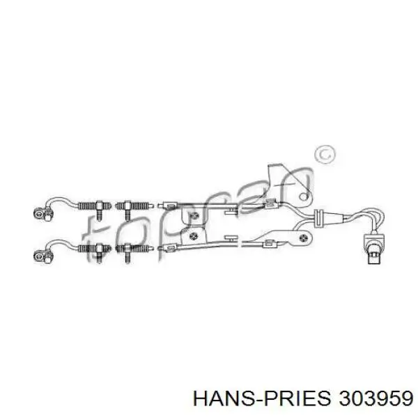 Датчик АБС (ABS) задний 303959 Hans Pries (Topran)