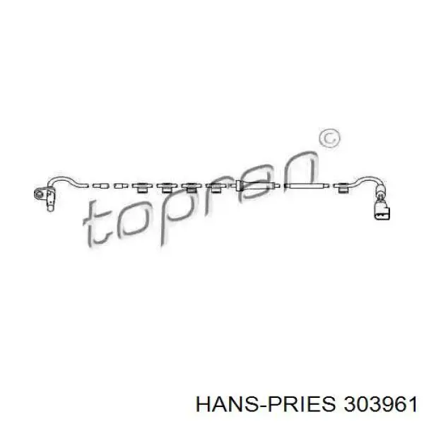 Датчик АБС (ABS) задний правый 303961 Hans Pries (Topran)