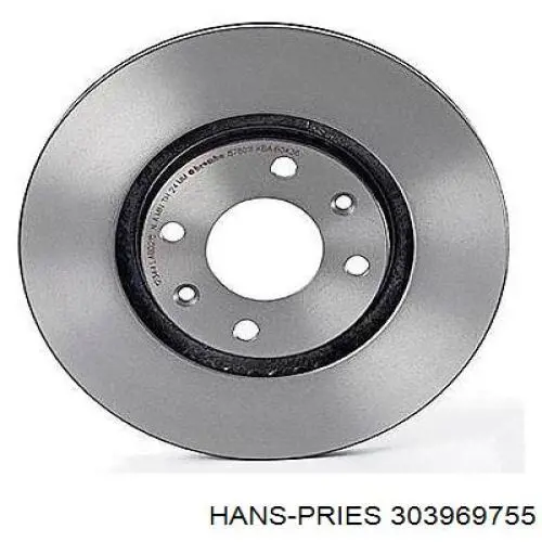 303 969 755 Hans Pries (Topran) диск тормозной задний