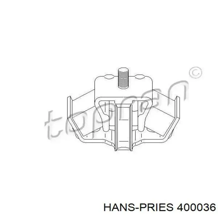 Подушка коробки передач 400036 Hans Pries (Topran)