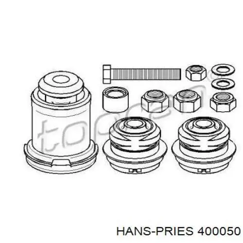 400050 Hans Pries (Topran) сайлентблок переднего нижнего рычага