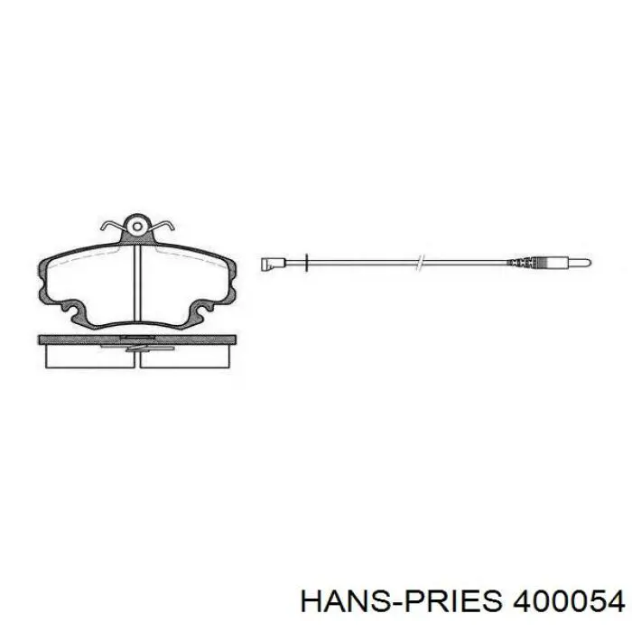 Сайлентблок переднего нижнего рычага 400054 Hans Pries (Topran)