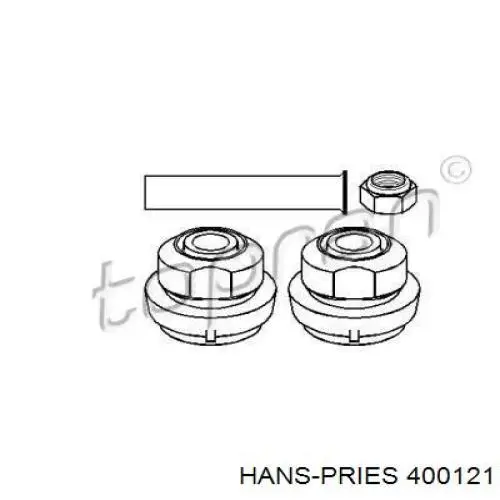 Сайлентблок переднего нижнего рычага 400121 Hans Pries (Topran)