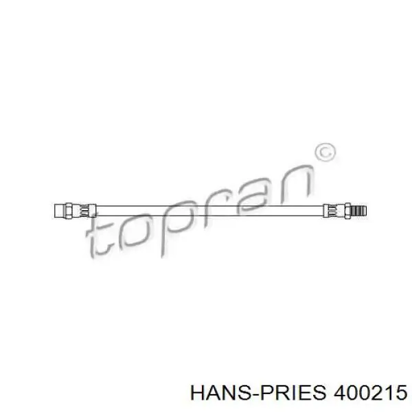 400 215 Hans Pries (Topran) шланг тормозной задний