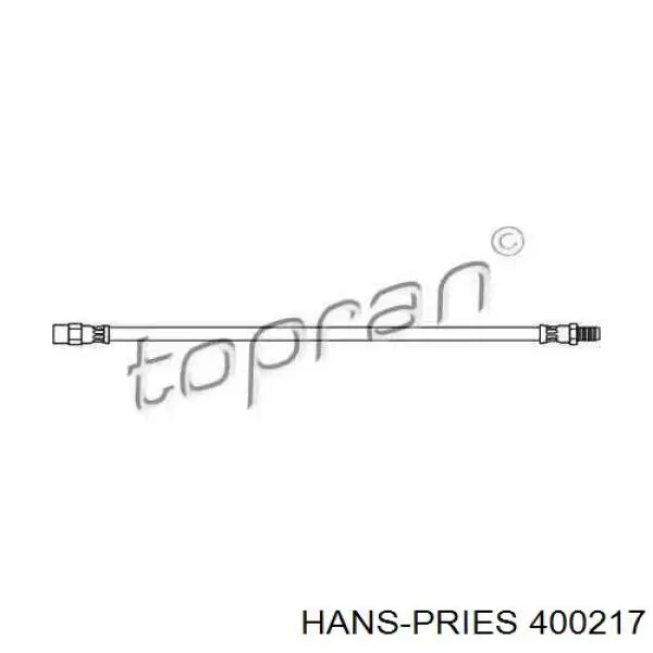 Шланг тормозной передний 400217 Hans Pries (Topran)