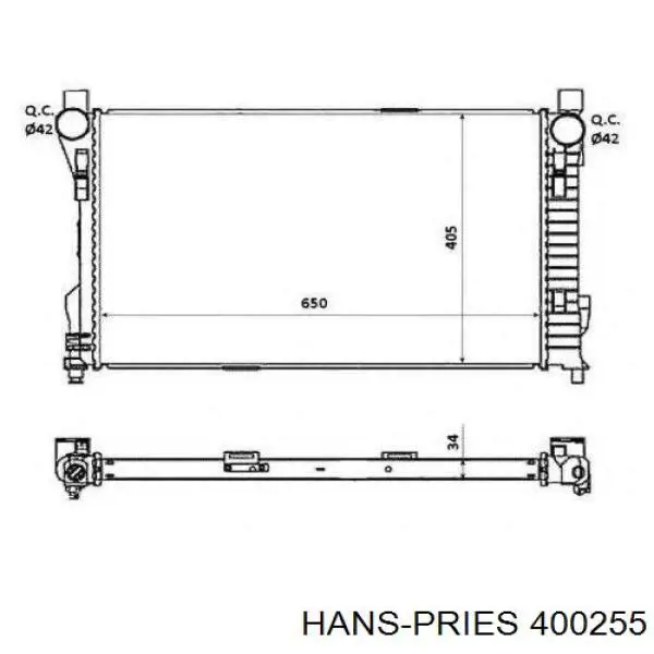 400 255 Hans Pries (Topran) крышка (пробка расширительного бачка)