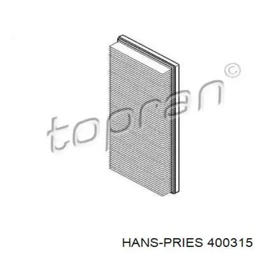 Воздушный фильтр 400315 Hans Pries (Topran)