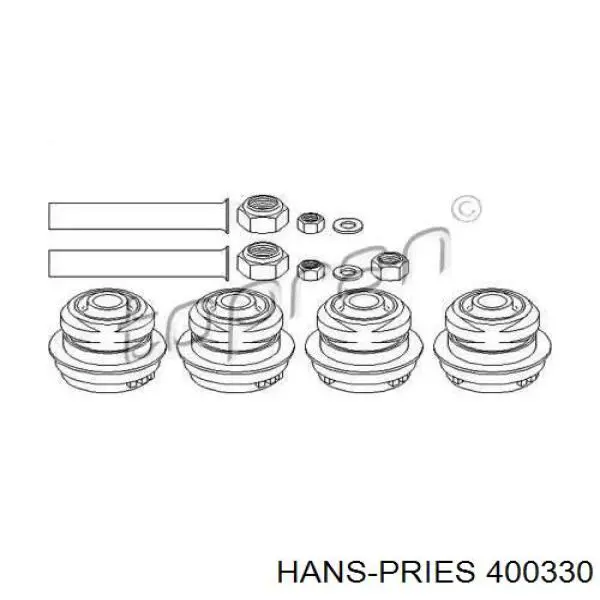 Сайлентблок переднего нижнего рычага 400330 Hans Pries (Topran)