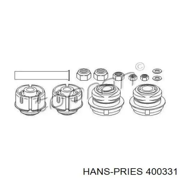 Сайлентблок переднего нижнего рычага 400331 Hans Pries (Topran)