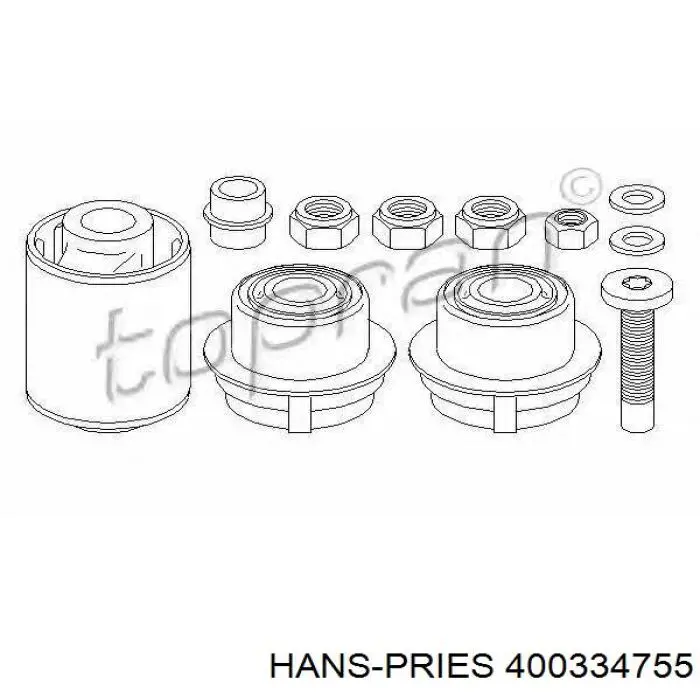 Сайлентблок переднего нижнего рычага 400334755 Hans Pries (Topran)