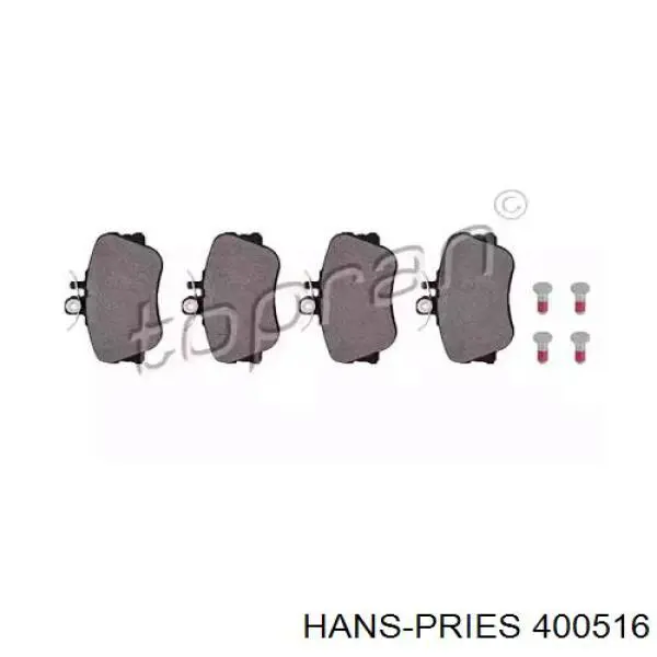 Передние тормозные колодки 400516 Hans Pries (Topran)