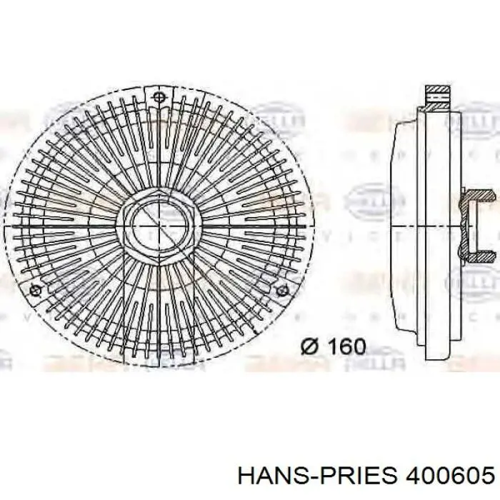 400605 Hans Pries (Topran) Гидромуфта привода вентилятора