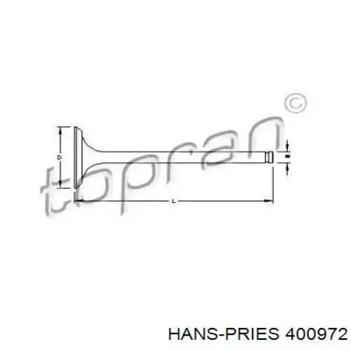 400972 Hans Pries (Topran) выпускной клапан
