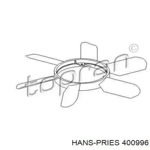 400996 Hans Pries (Topran) вентилятор (крыльчатка радиатора охлаждения)