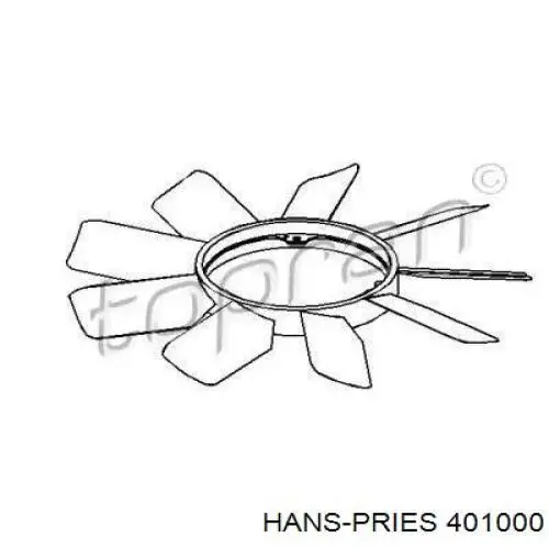 401 000 Hans Pries (Topran) вентилятор (крыльчатка радиатора охлаждения)