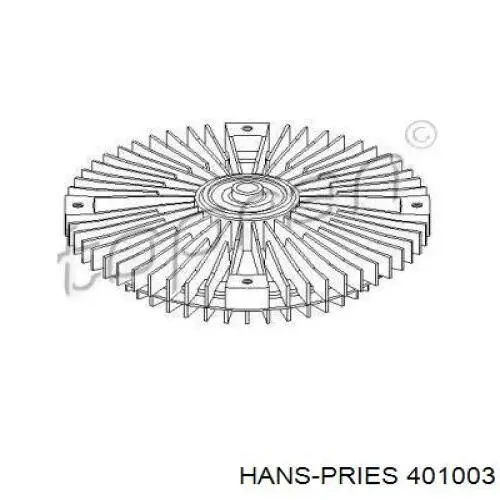 Вискомуфта вентилятора 401003 Hans Pries (Topran)