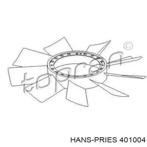 Крыльчатка радиатора охлаждения 401004 Hans Pries (Topran)