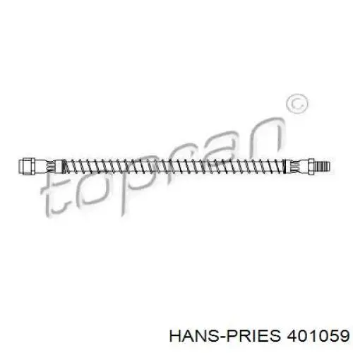 401 059 Hans Pries (Topran) шланг тормозной задний