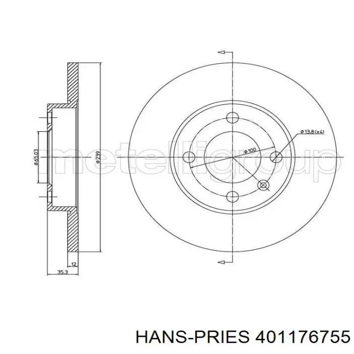 Помпа охлаждения Hans Pries (Topran) 401176755 цена, от 53.92 USD