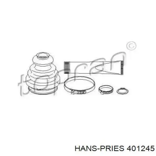 Пыльник ШРУСа задней полуоси внутренний 401245 Hans Pries (Topran)