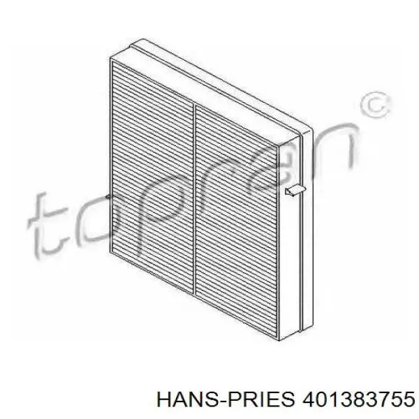 Фильтр салона 401383755 Hans Pries (Topran)