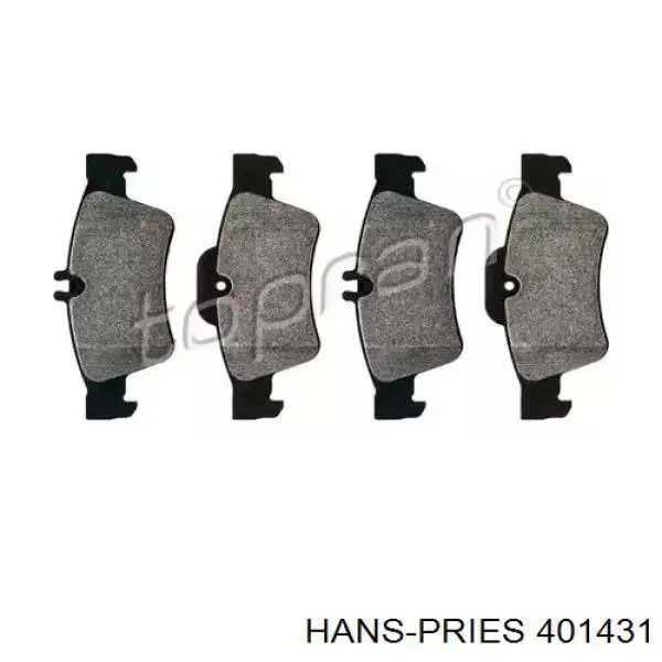 Задние тормозные колодки 401431 Hans Pries (Topran)