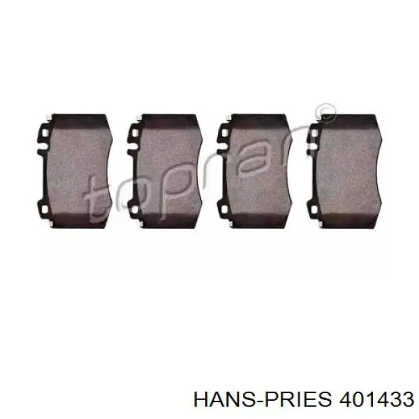 Передние тормозные колодки 401433 Hans Pries (Topran)