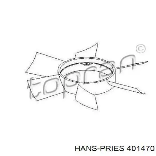 Крыльчатка радиатора охлаждения 401470 Hans Pries (Topran)