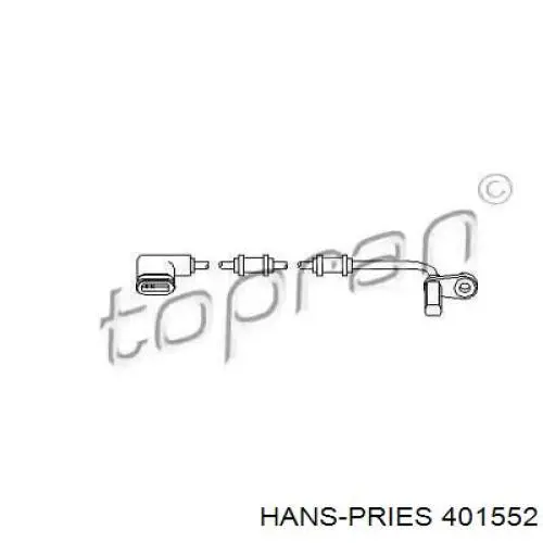 Датчик АБС (ABS) задний правый 401552 Hans Pries (Topran)