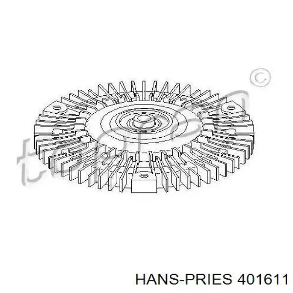 401611 Hans Pries (Topran) acoplamento viscoso de ventilador de esfriamento