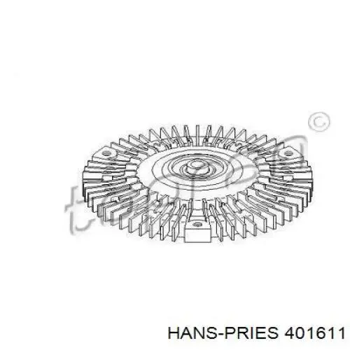 Купить 401611 Hans Pries (Topran) Муфта вентилятора охлаждения