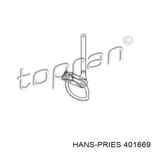 401669 Hans Pries (Topran) механизм стеклоподъемника двери передней правой