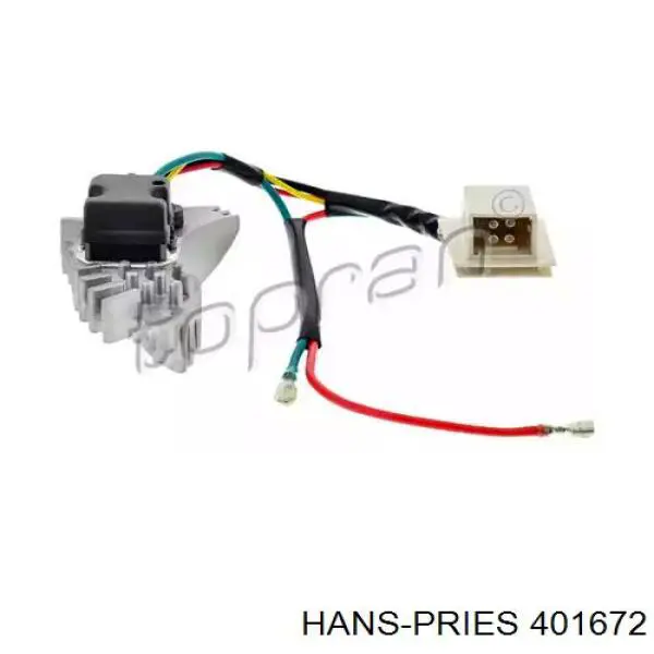 401 672 Hans Pries (Topran) resistor (resistência de ventilador de forno (de aquecedor de salão))