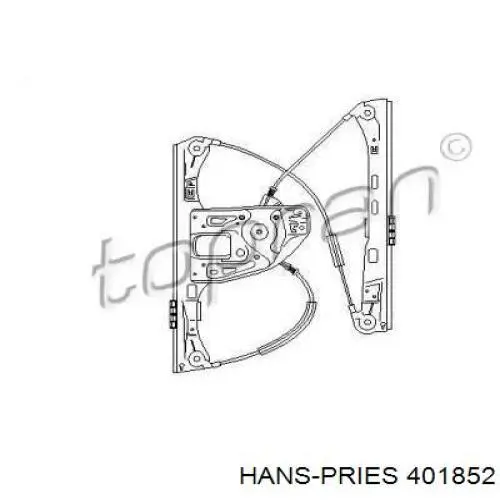 Механизм стеклоподъемника двери передней правой 401852 Hans Pries (Topran)