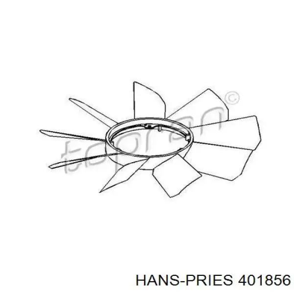 Крыльчатка радиатора охлаждения 401856 Hans Pries (Topran)