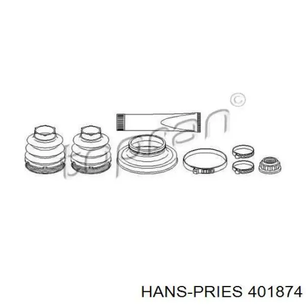 Пыльник ШРУСа задней полуоси внутренний 401874 Hans Pries (Topran)