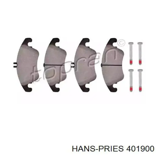 Передние тормозные колодки 401900 Hans Pries (Topran)