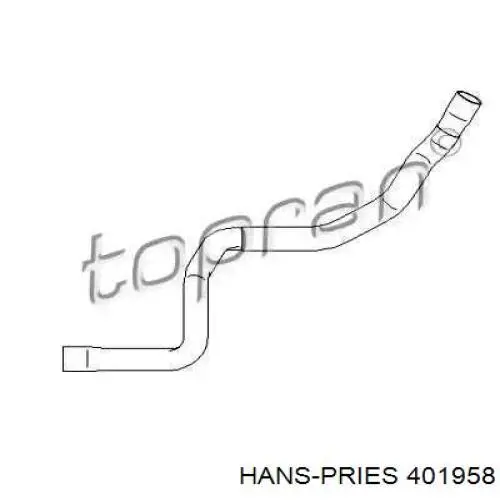 401958 Hans Pries (Topran) шланг расширительного бачка нижний