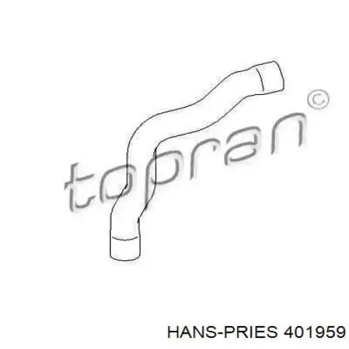 Патрубок радиатора 401959 Hans Pries (Topran)