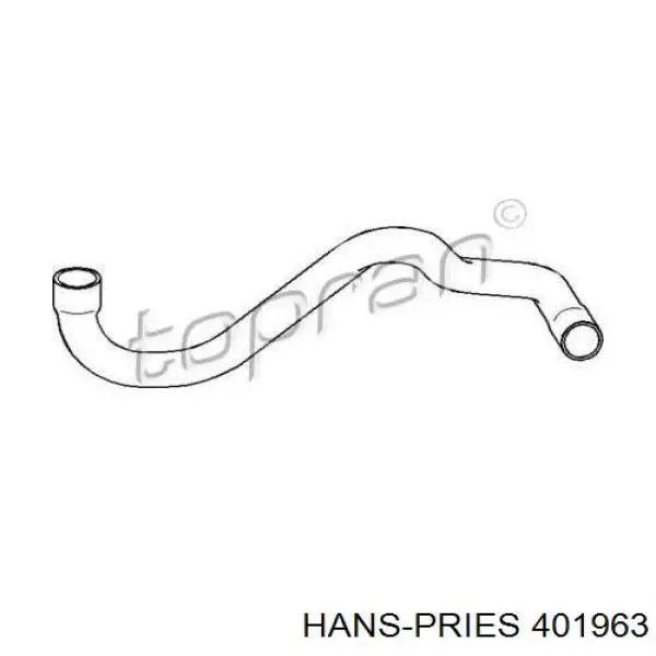 Нижний шлаг радиатора охлаждения 401963 Hans Pries (Topran)