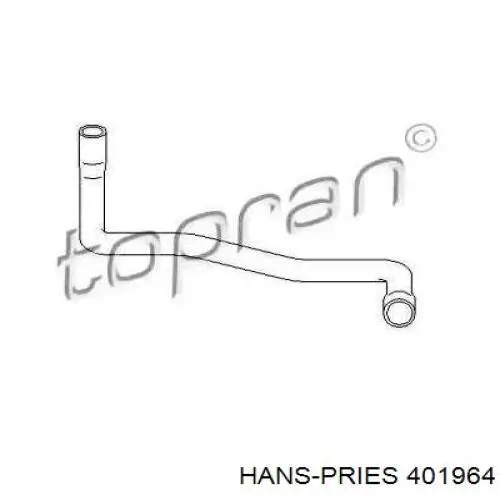 Шланг расширительного бачка нижний 401964 Hans Pries (Topran)