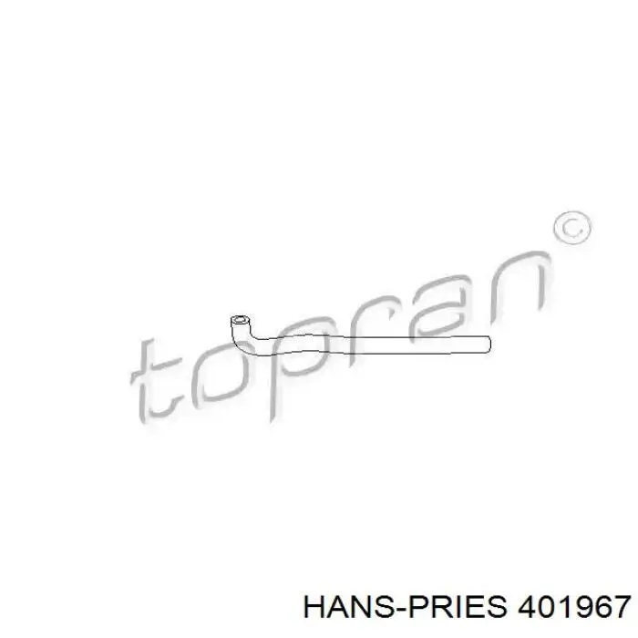 Купить 401967 Hans Pries (Topran) Шланг (патрубок) водяного насоса приемный