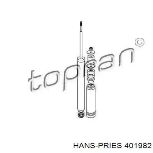 Амортизатор задний 401982 Hans Pries (Topran)