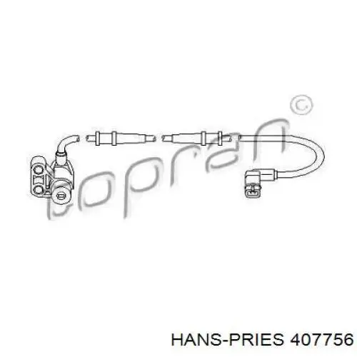 Датчик АБС (ABS) передний левый 407756 Hans Pries (Topran)