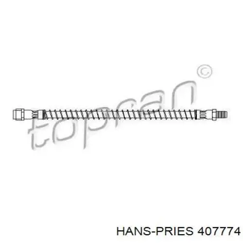 407774 Hans Pries (Topran) шланг тормозной задний