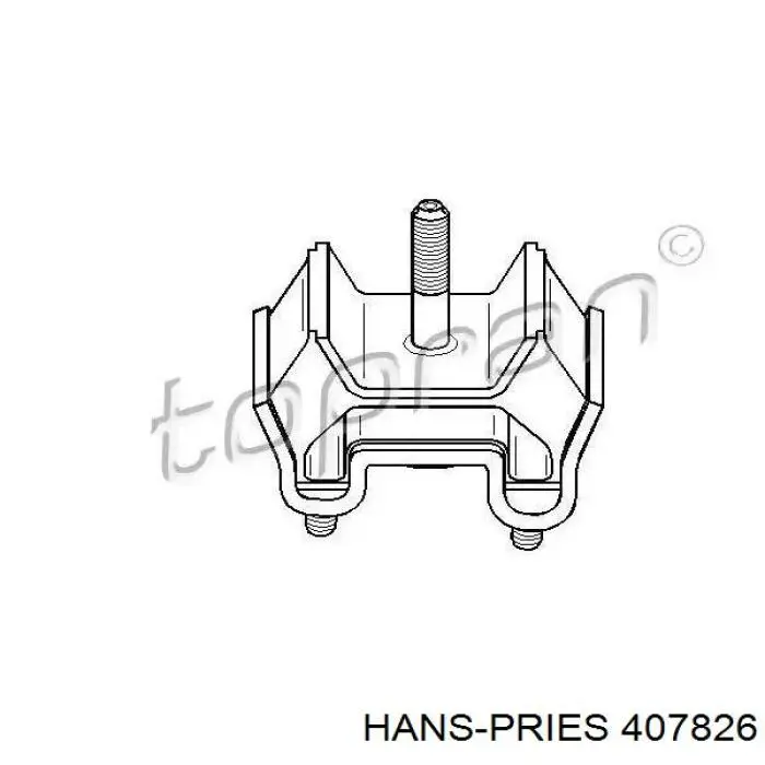 Левая/правая опора двигателя 407826 Hans Pries (Topran)